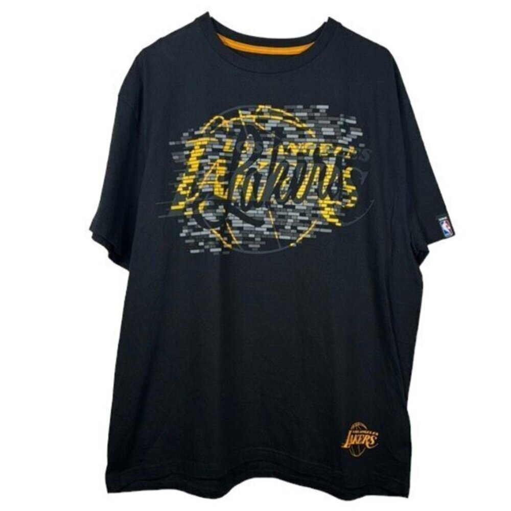 NBA Unk Los Angeles Lakers LA Brick Breaker Basketball Black Shirt Size XL EUC